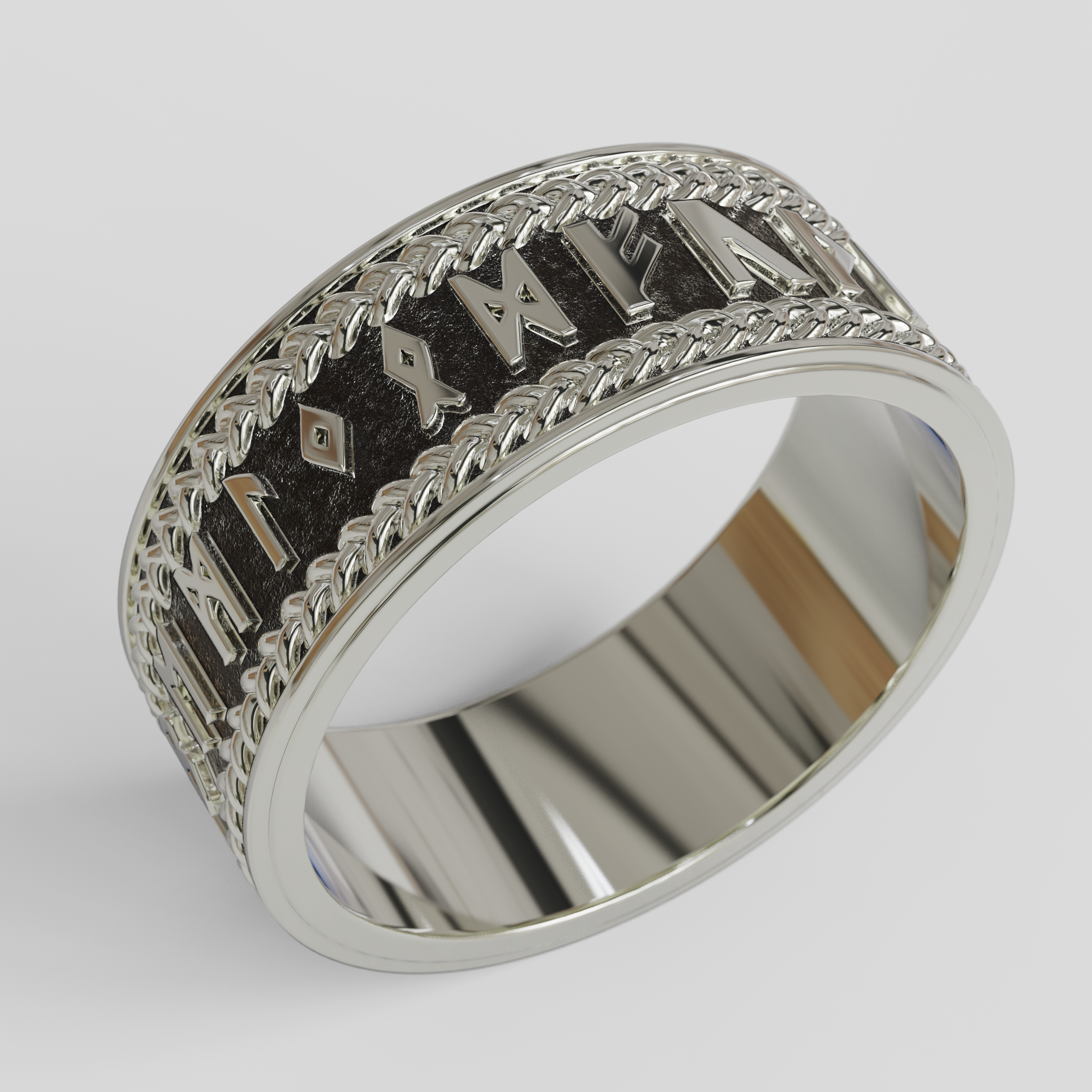 Anillo Runas Plata 950