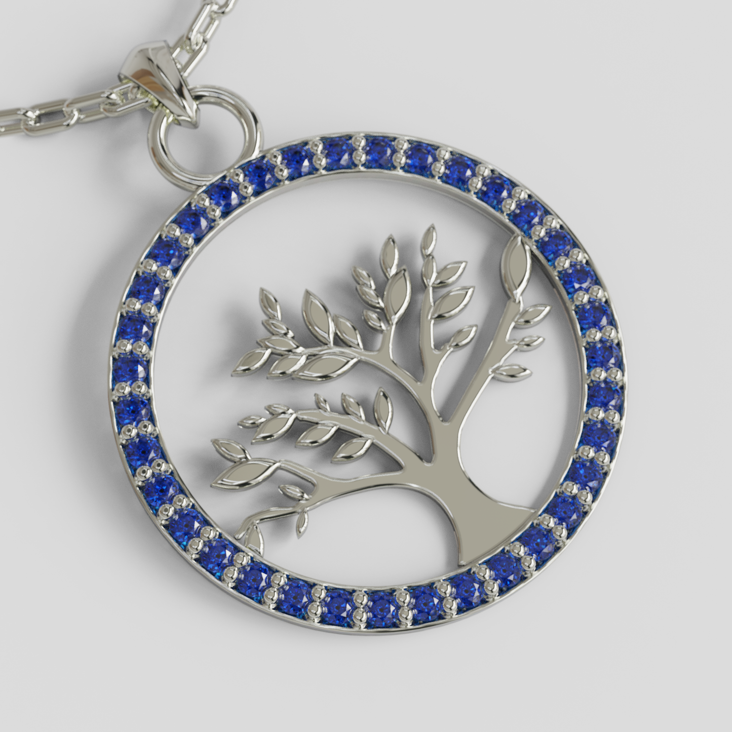 Conjunto Cadena Limada con Colgante Árbol de la Vida