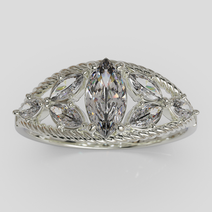 Anillo Marquis Cuerda plata 950