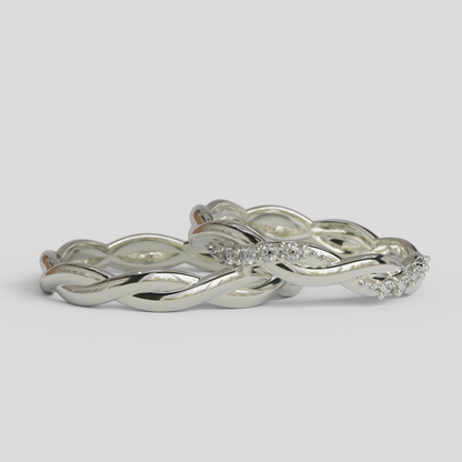 Argollas Matrimonio Trenzadas Plata 950