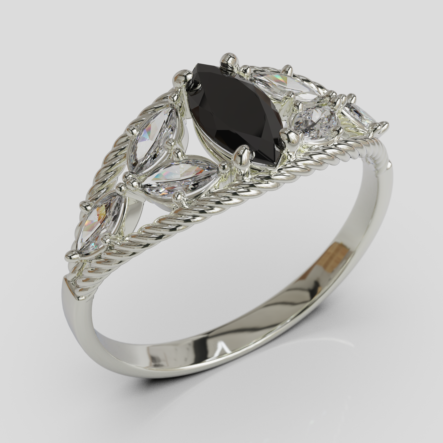 Anillo Marquis Cuerda plata 950