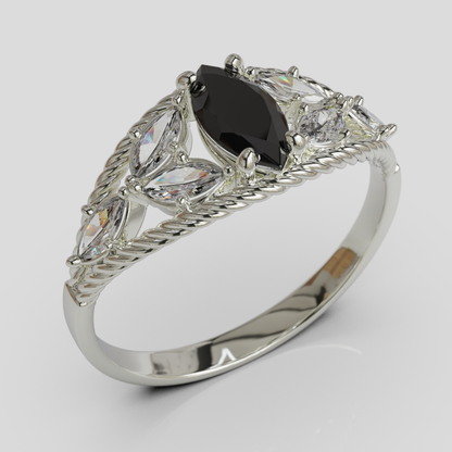 Anillo Marquis Cuerda plata 950