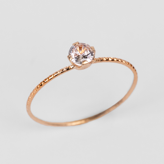 Anillo Fino Facetado