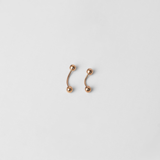 Piercing Banano Oro Rosado 18K