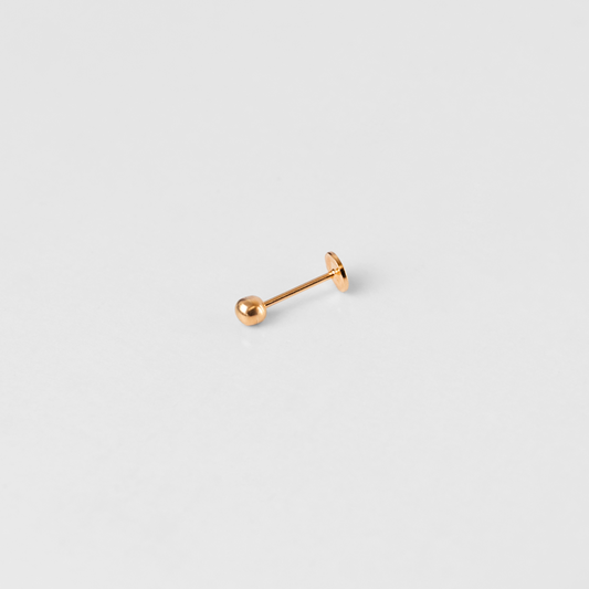 Piercing Labret Tragus Oro Rosado 18K