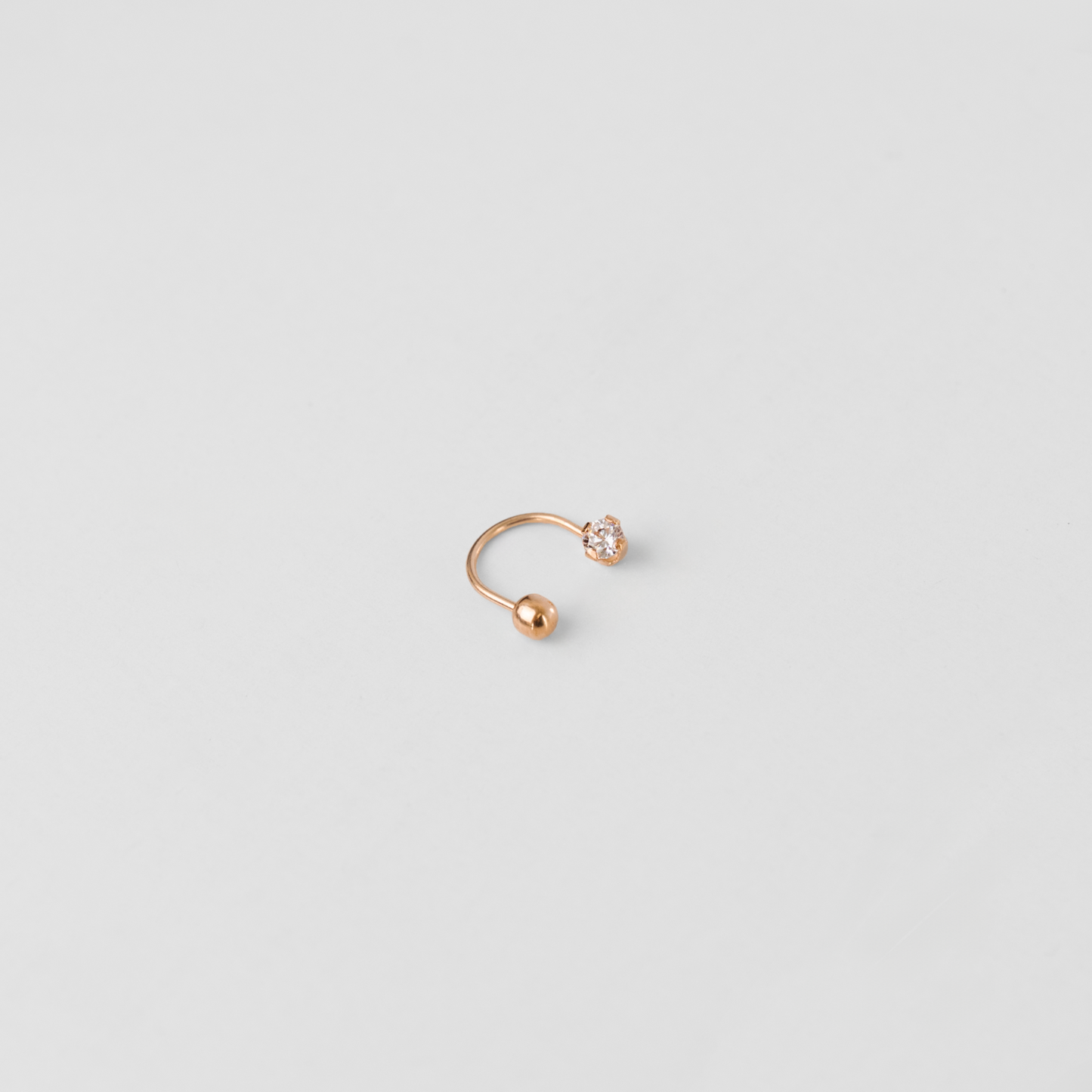 Piercing Septum con Circón Oro Rosado 18K