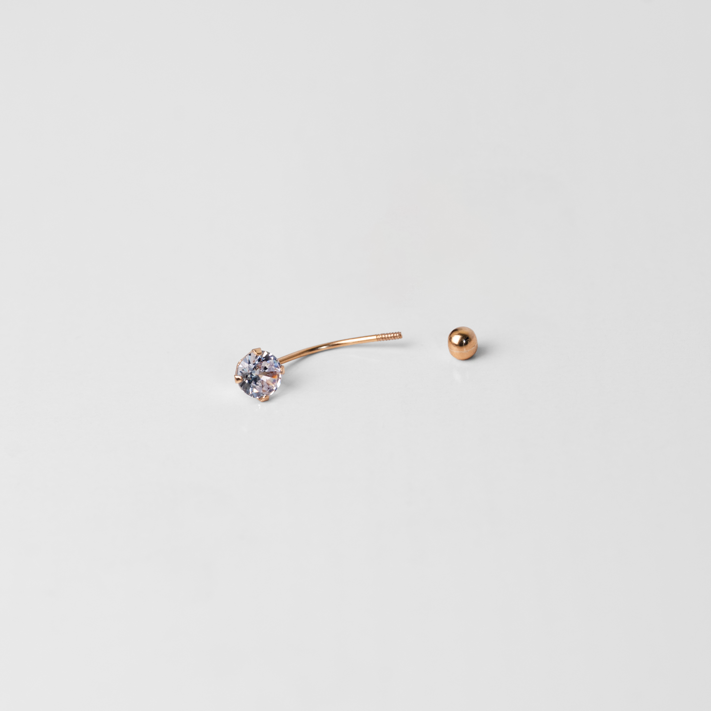 Piercing de Ombligo Oro Rosado 18K