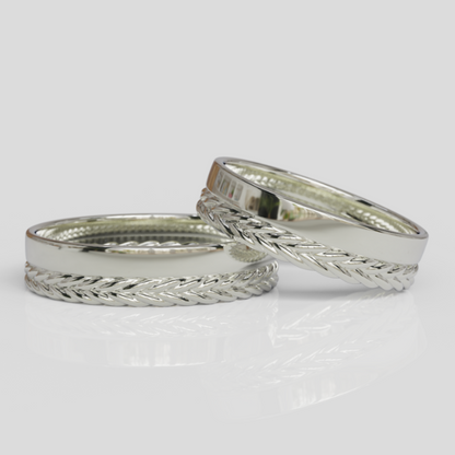 Argollas Tubo con Trenza Espiga