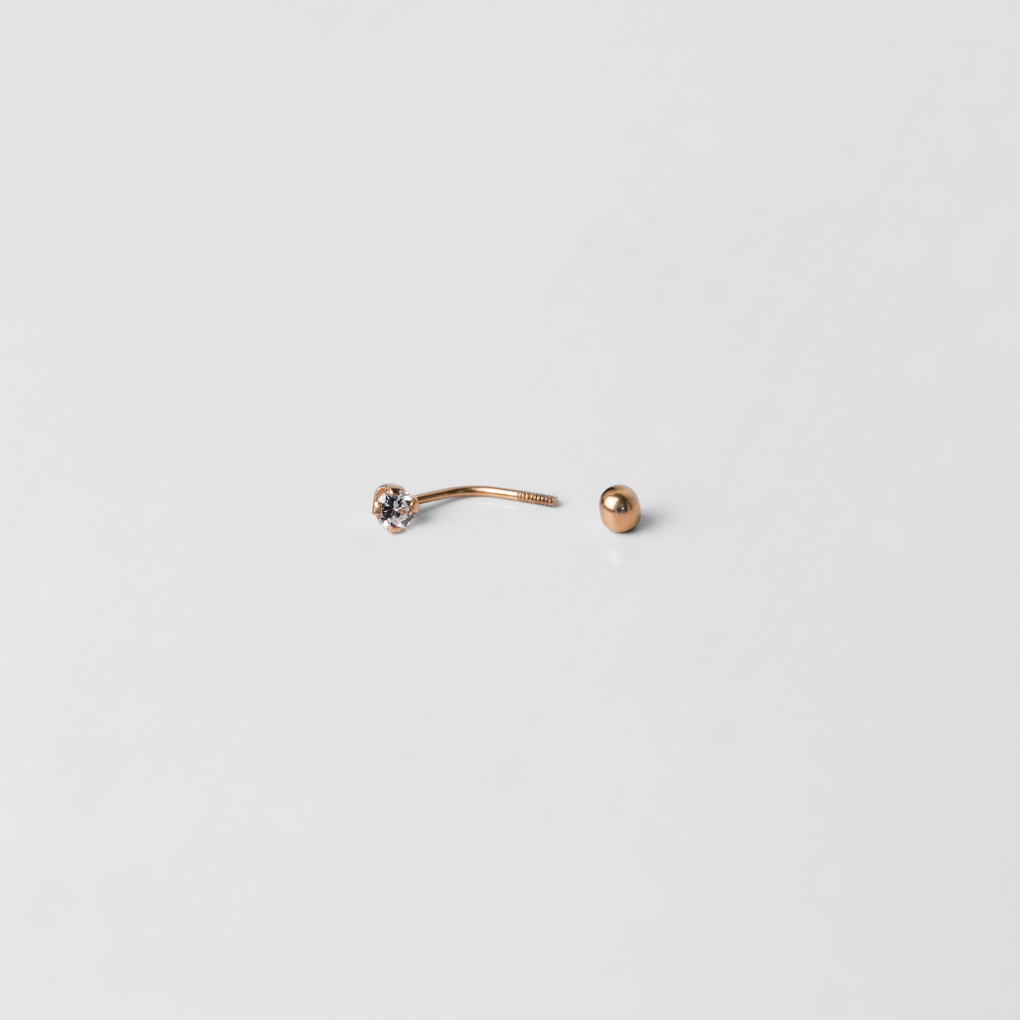 Piercing de Ombligo Oro Rosado 18K
