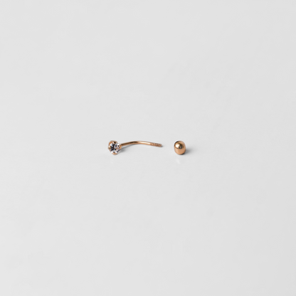 Piercing de Ombligo Oro Rosado 18K