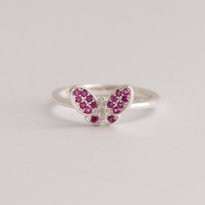 Anillo Mariposa Rosa