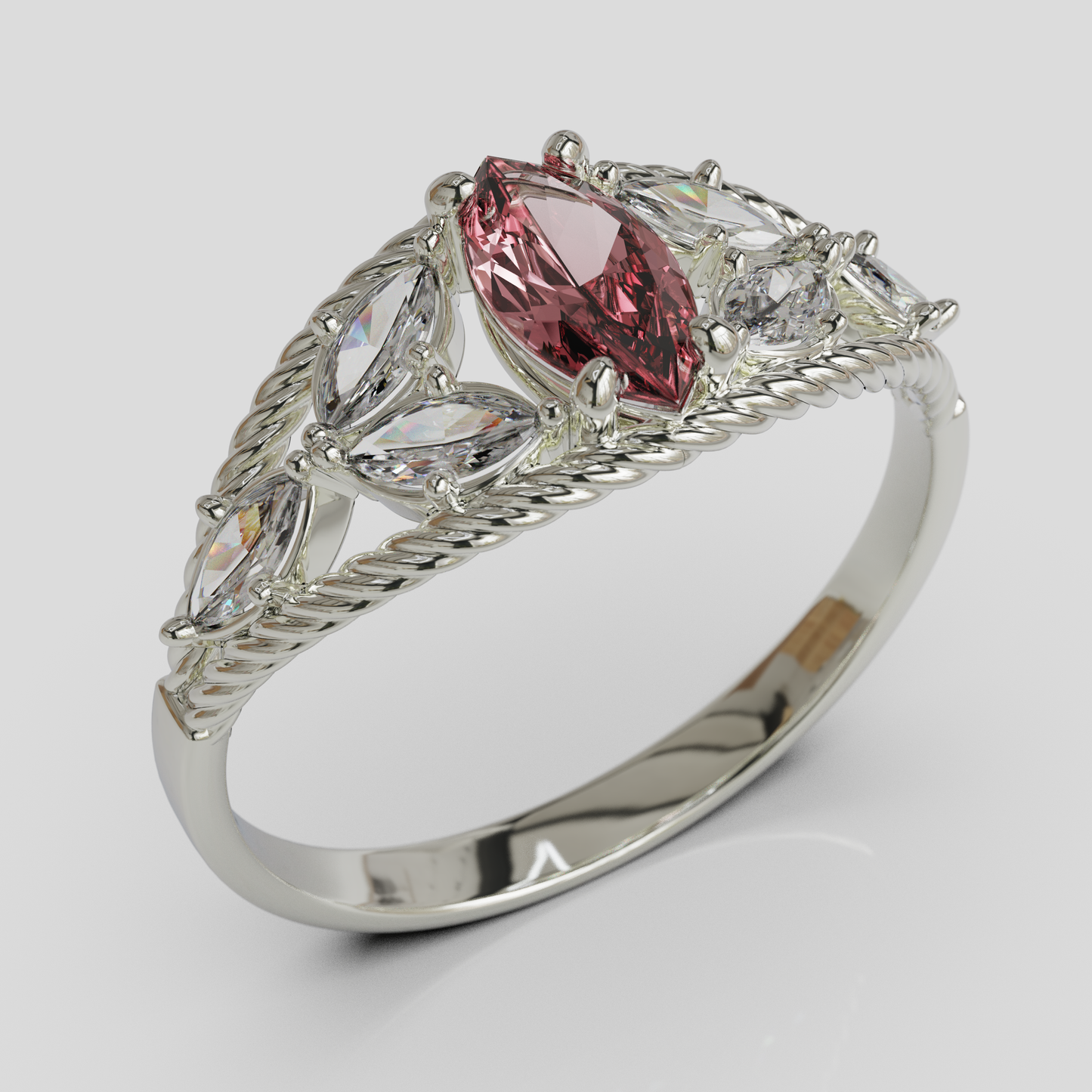 Anillo Marquis Cuerda plata 950