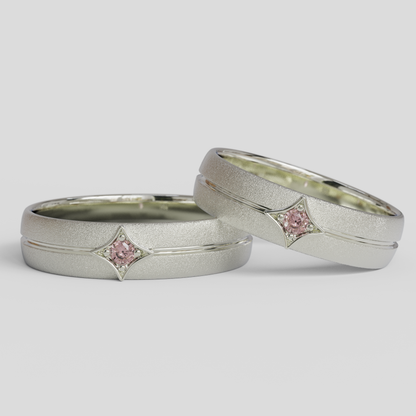 Argollas Matrimonio Rombo Plata 950