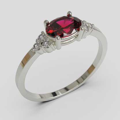 Anillo de Compromiso Kaleido Plata 950