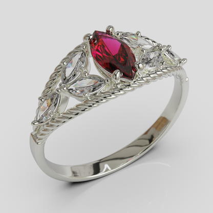 Anillo Marquis Cuerda plata 950