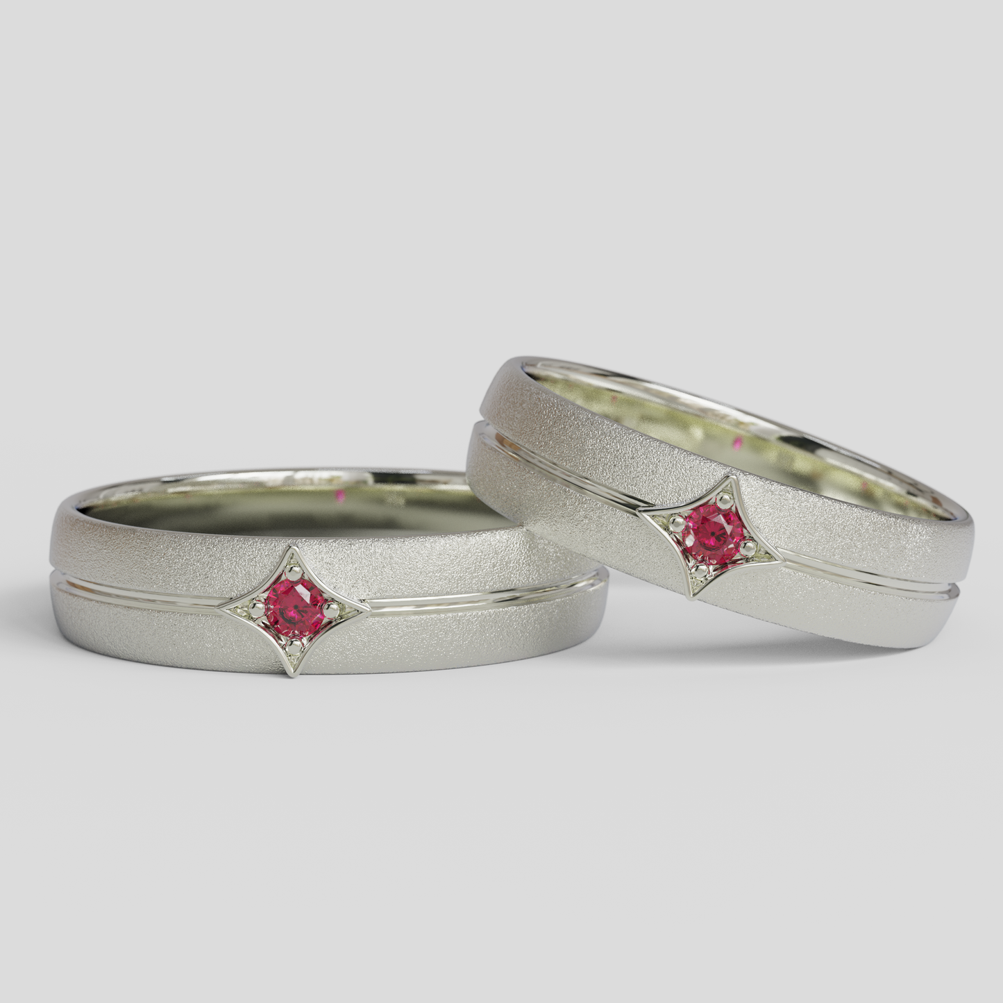 Argollas Matrimonio Rombo Plata 950