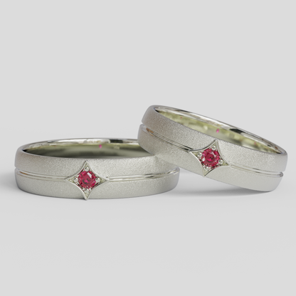 Argollas Matrimonio Rombo Plata 950