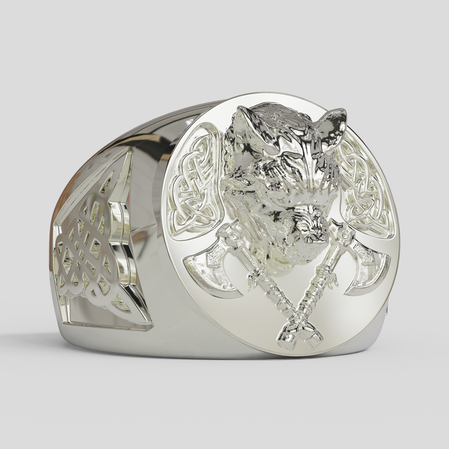 Anillo Sello Lobo 950