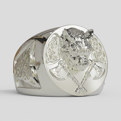 Anillo Sello Lobo 950