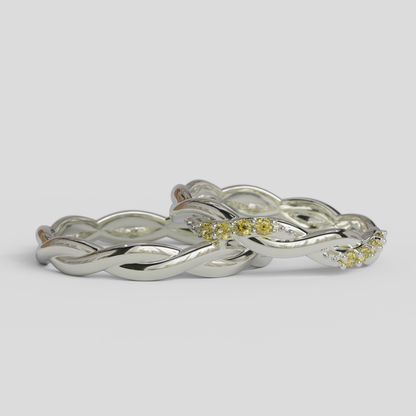 Argollas Matrimonio Trenzadas Plata 950