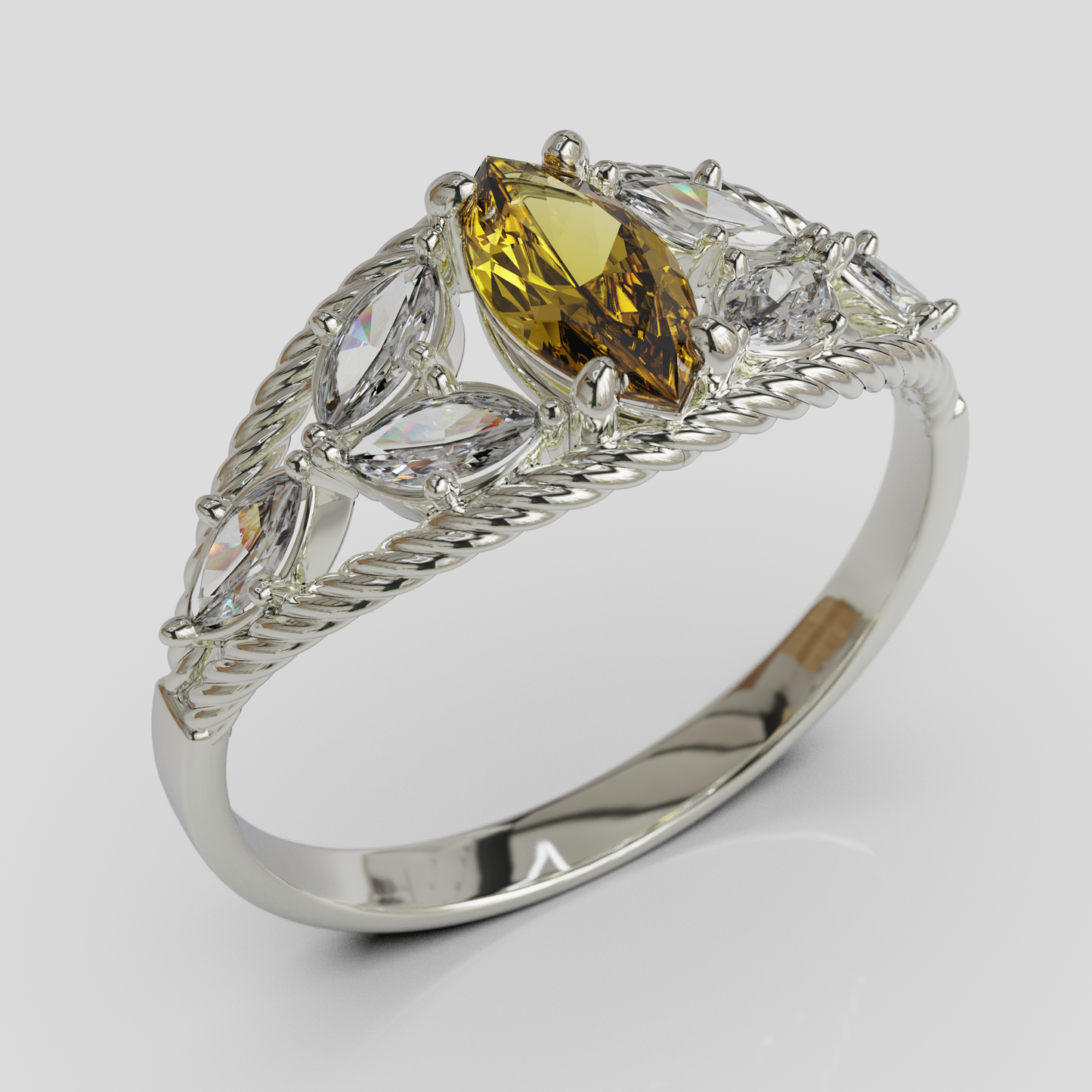 Anillo Marquis Cuerda plata 950