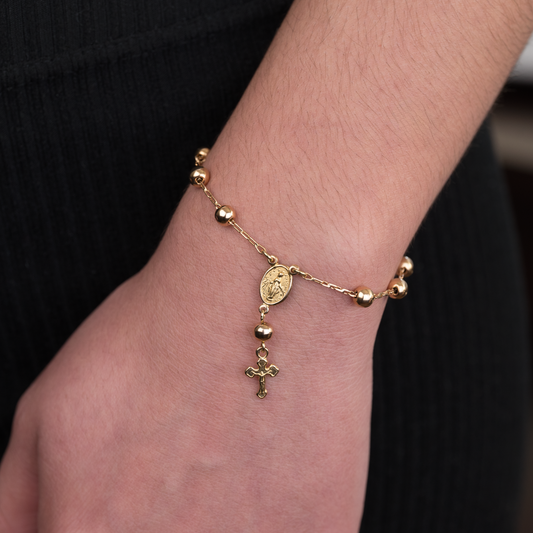 Pulsera denario Oro Rosado 18K