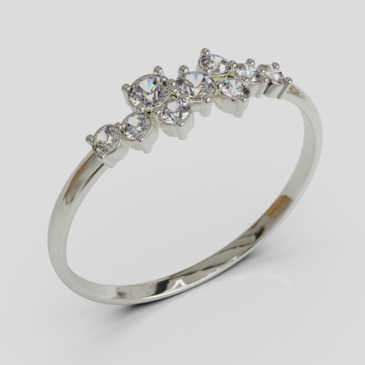 Anillo Compromiso Andromeda Plata 950