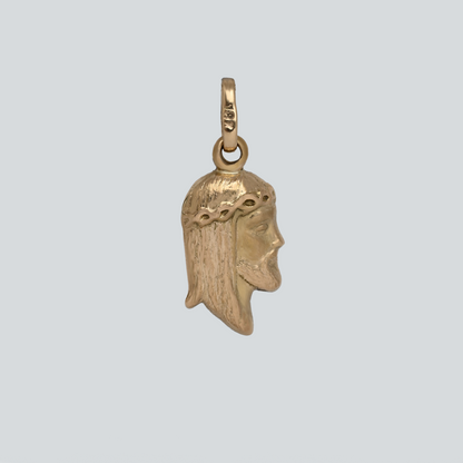 Dije Perfil Cristo Oro Rosado 18K