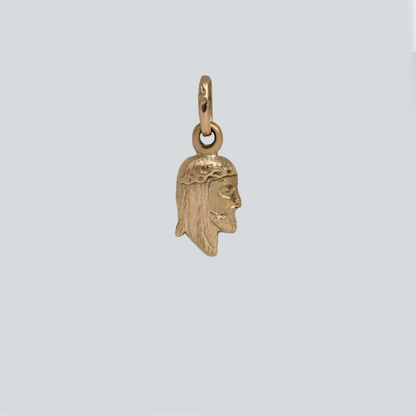 Dije Perfil Cristo Oro Rosado 18K