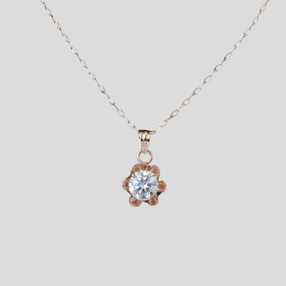 Conjunto Punto de Luz Flor con Cadena Limada