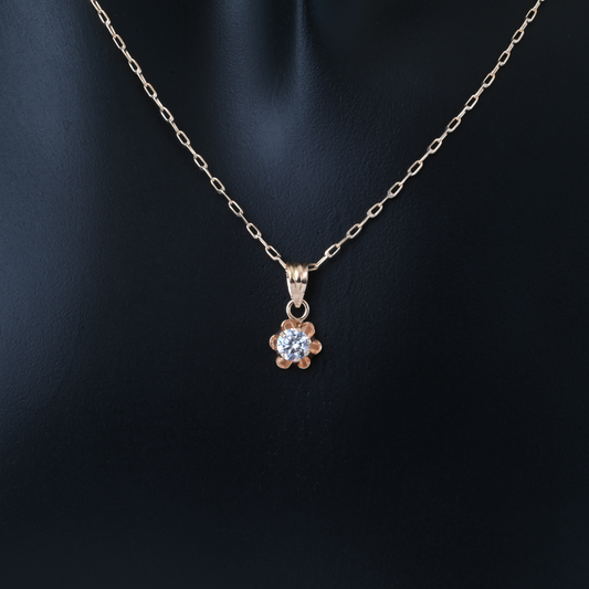 Conjunto Punto de Luz Flor con Cadena Limada