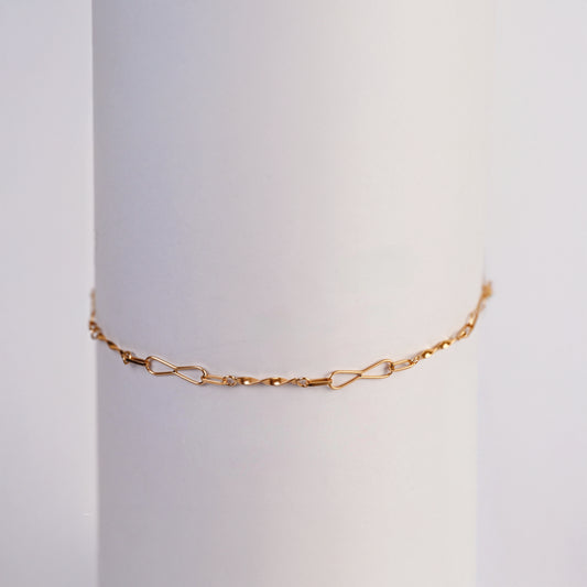 Pulsera Infinito Oro Rosado 18K