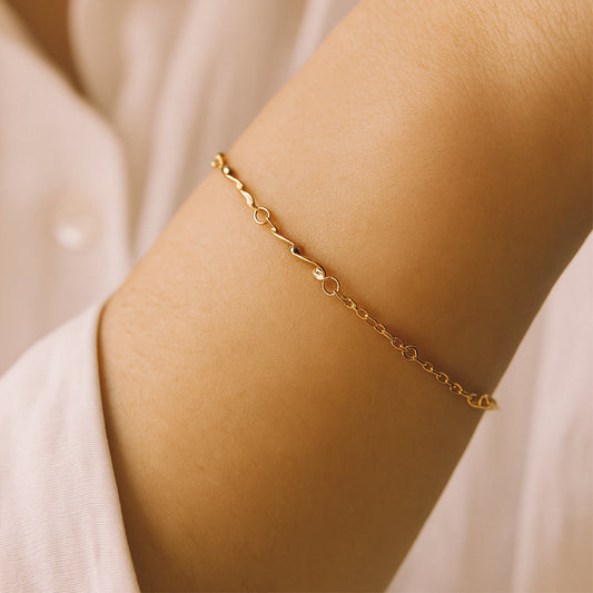 Pulsera Élite Lineal Oro Rosado 18K