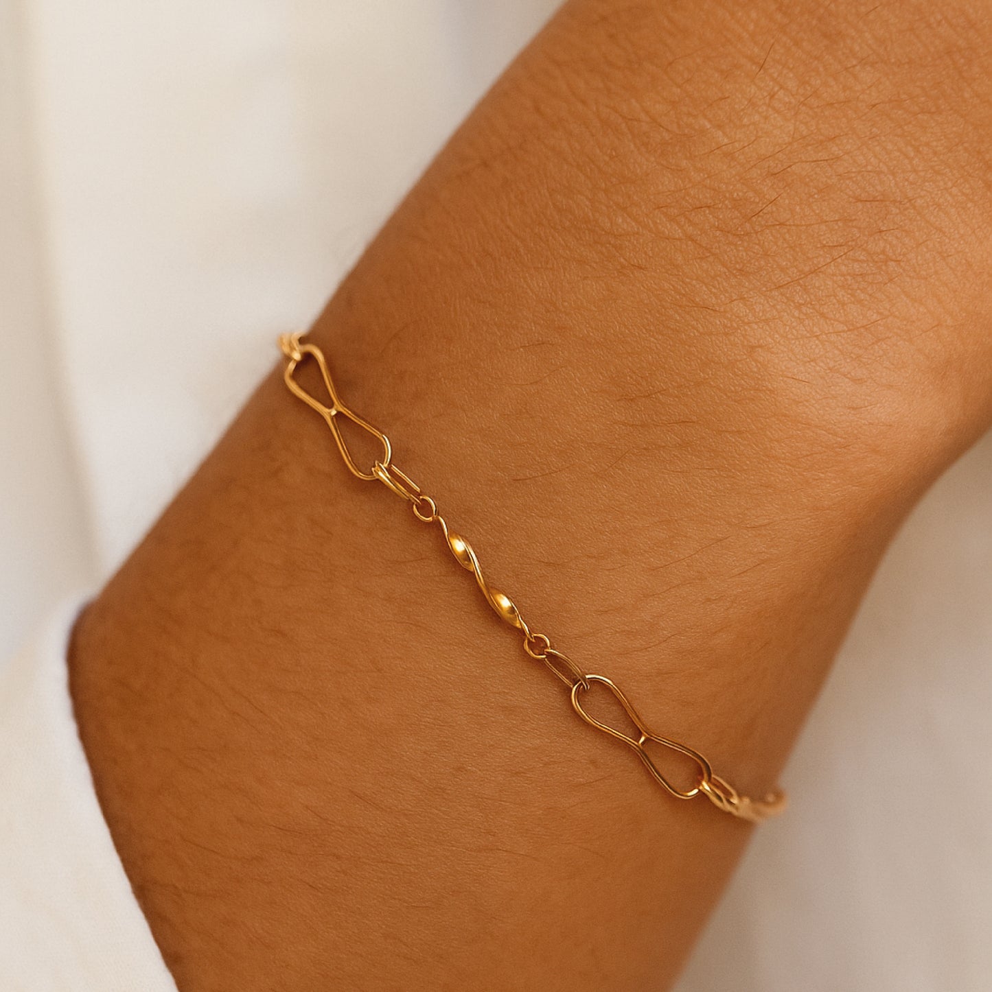 Pulsera Infinito Oro Rosado 18K