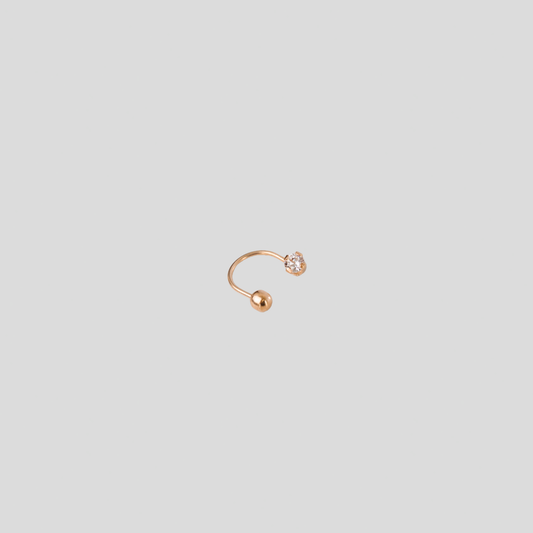 Piercing Septum con Circón Oro Rosado 18K