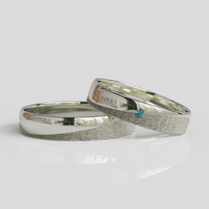 Argollas de Matrimonio Tesoro Mio Plata 950 4mm
