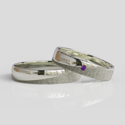 Argollas de Matrimonio Tesoro Mio Plata 950 4mm