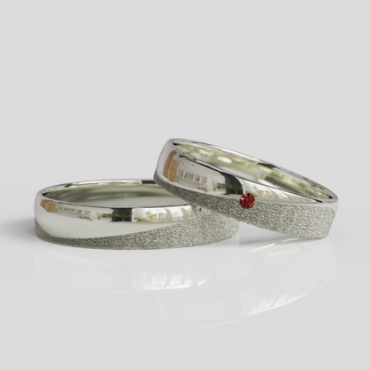 Argollas de Matrimonio Tesoro Mio Plata 950 4mm