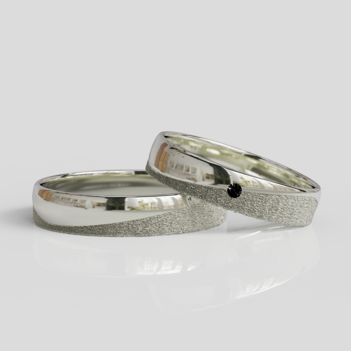 Argollas de Matrimonio Tesoro Mio Plata 950 4mm