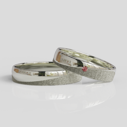 Argollas de Matrimonio Tesoro Mio Plata 950 4mm