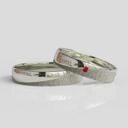 Argollas de Matrimonio Tesoro Mio Plata 950 4mm