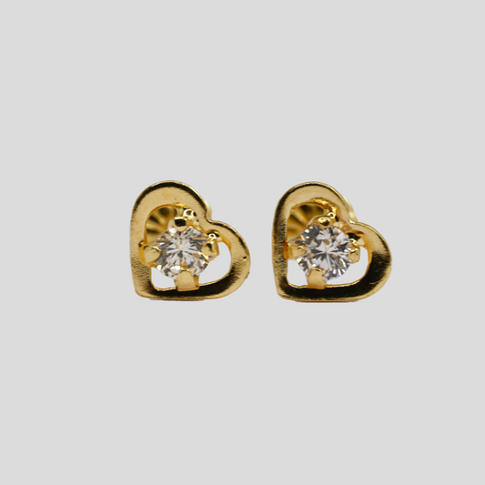 Aros Abridor de Corazón Oro Rosado 18k