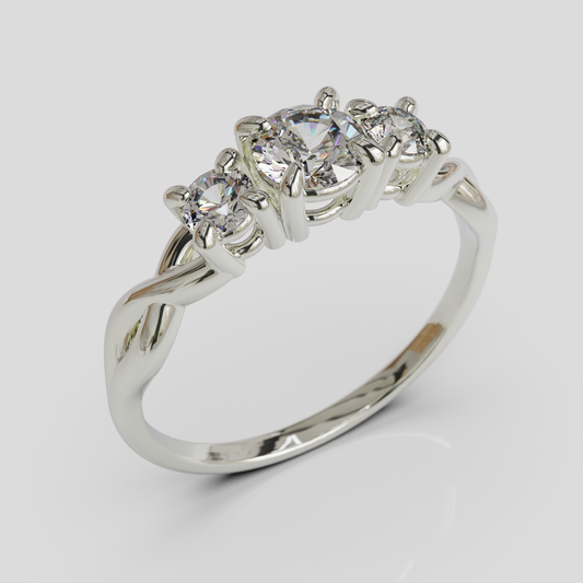 Anillo Compromiso Velour Plata 950