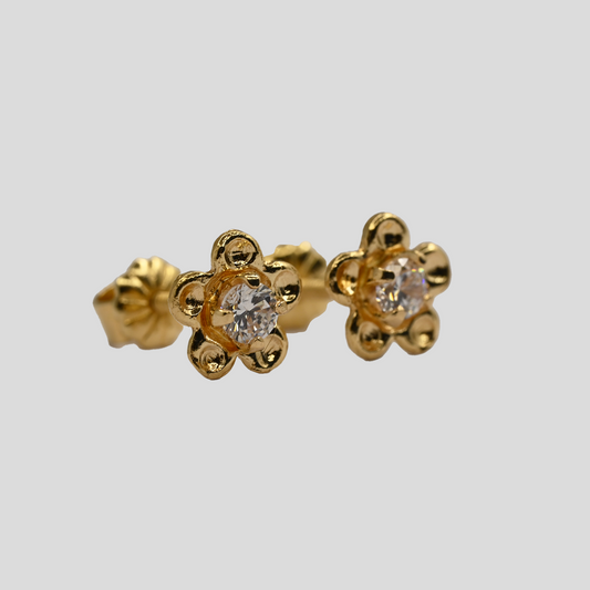 Aros Abridores No me olvides Oro Rosado 18K