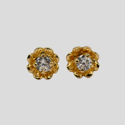 Aros Girasol Oro Rosado 18k