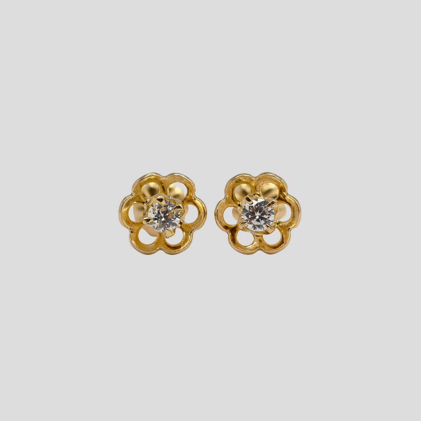 Aros Abridores Dalia 1 Oro Rosado 18K