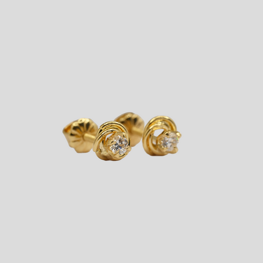 Aros Espiral Dorado Oro Rosado 18k