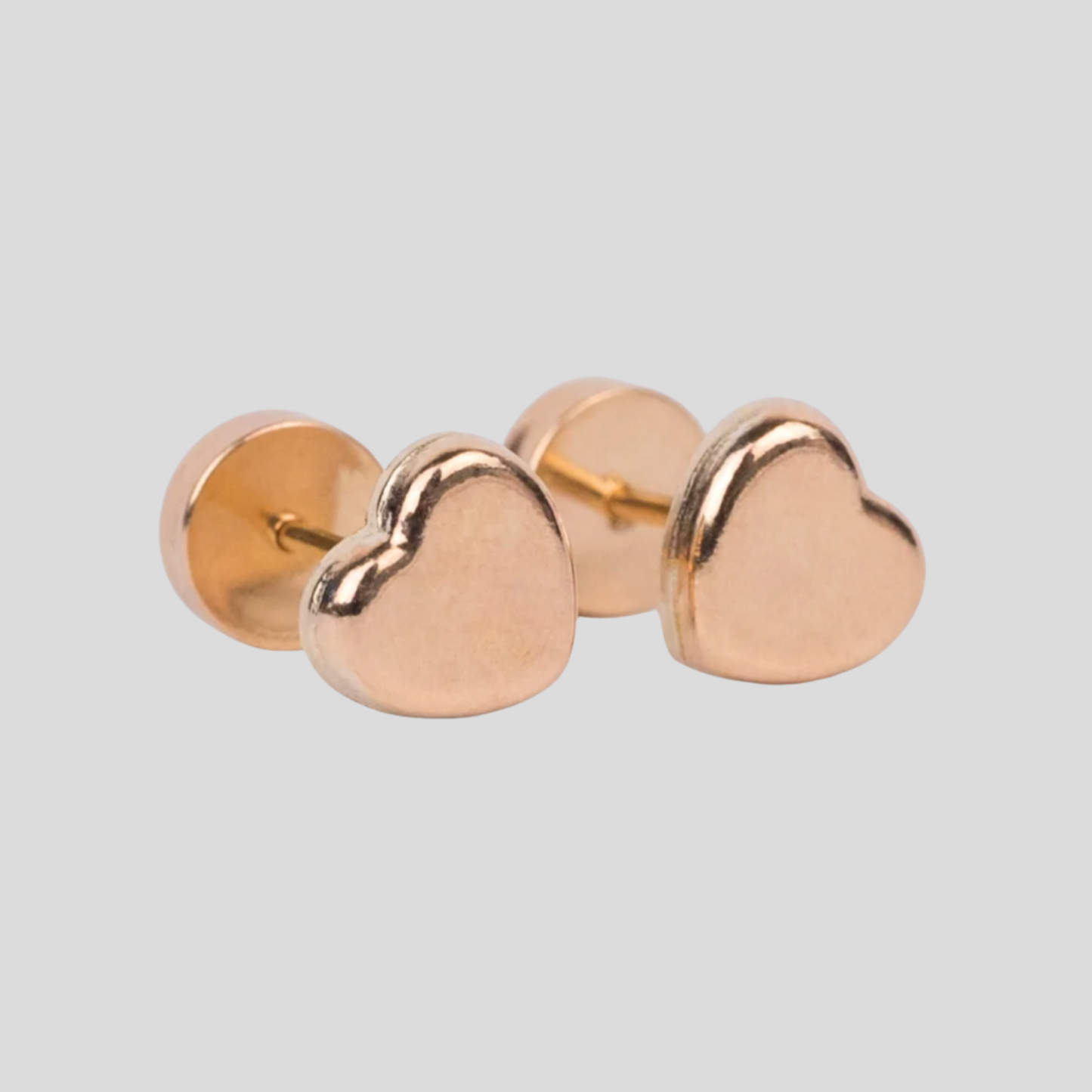 Aros Abridores Corazón Oro 14K