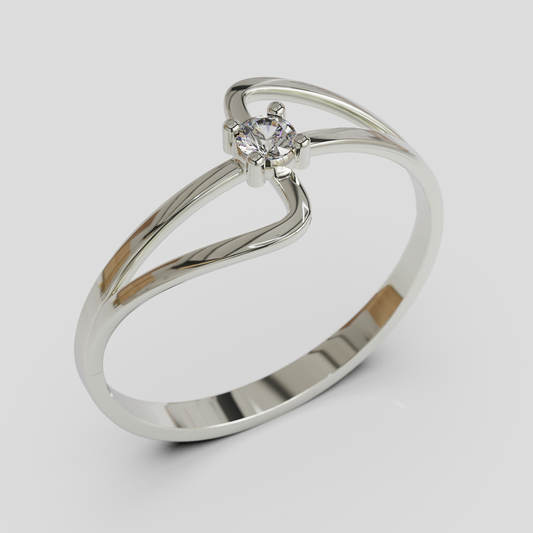 Anillo de Compromiso Liliet Plata 950