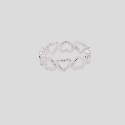Anillo Corazones de Plata 925